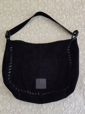 Haute Hippie hobo Black Leather Suede Bag Large